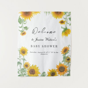 Tenture Jaune Élégant Tournesol Baby Shower Ensoleillé