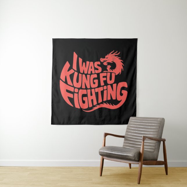 Tenture Je me battais pour le kung fu (En situation)