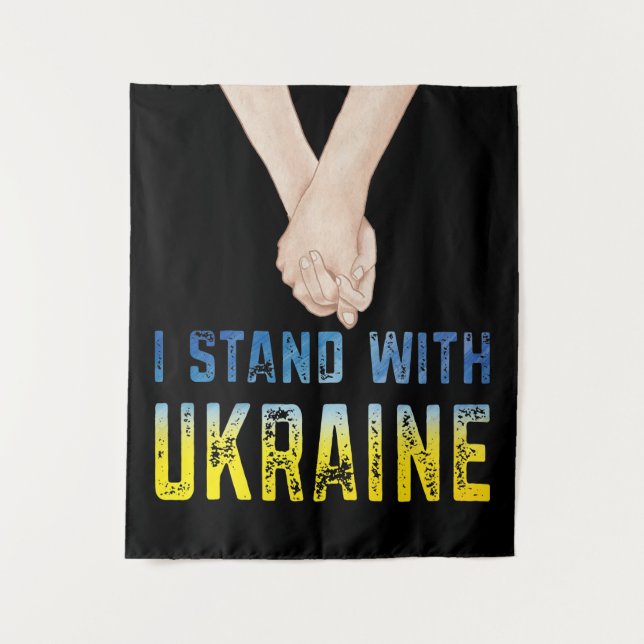 Tenture Je Suis Avec La Chemise Ukrainienne Soutenez Le Dr (Devant)