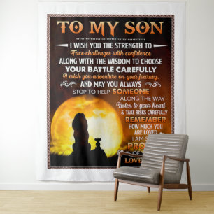 Tenture Je Vous Souhaite La Force - Père Lion À Fils