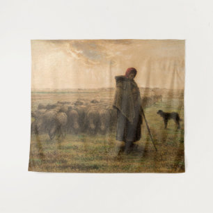 Tenture Jean-Francois Millet - Berger et troupeau 1865