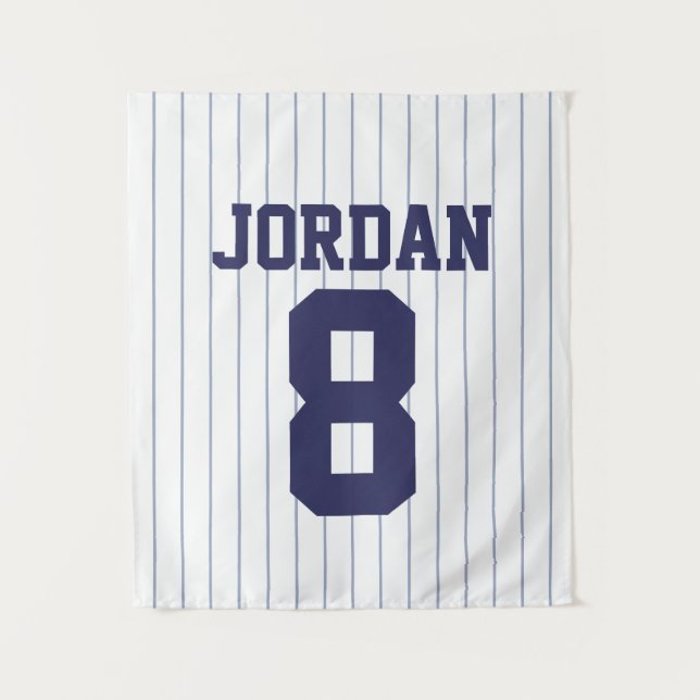 Tenture Jersey de baseball avec nom et numéro personnalisé (Devant)