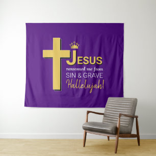 Tenture JÉSUS M'A RACHETÉ Pâques