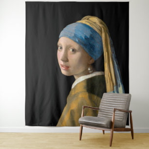 Tenture Johannes Vermeer - Fille avec une oreille perle
