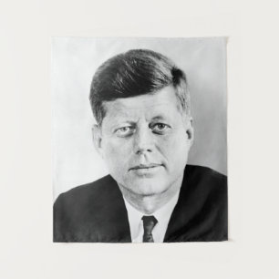 Tenture John Kennedy Portrait de la Maison-Blanche préside