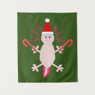 Tenture Joli Axolotl de Noël