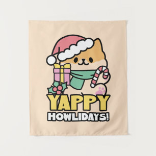Tenture Joli chien de Noël - Yappy Howlidays 