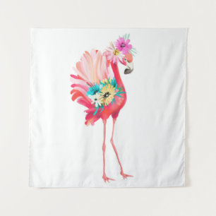 Tenture Joli et beau flamand rose mexicaine oiseau avec