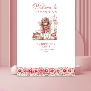 Tenture Joli Fond de Décoration Anniversaire 18 ans Fée Fl