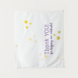 Tenture Joli Golden Yellow Star Photo superposition Merci