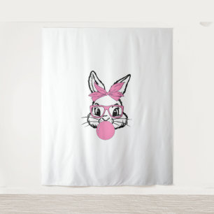 Tenture Joli lapin lapin lunettes de visage Fille Pâques D