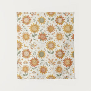 Tenture Joli motif sans couture de tournesol Boho Soleil &