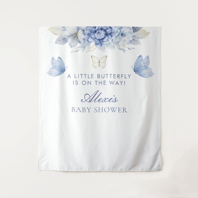Tenture Joli petit Baby shower papillon (Devant)