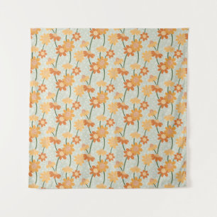 Tenture Joli rétro muet des années 1970 Fleurs