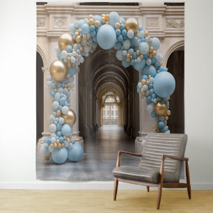Tenture Jolie Arche Pastel Bleu Balloon Arch suspendu