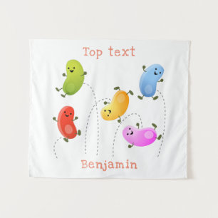 Tenture Jolie jellybeans bondissant dessin animé