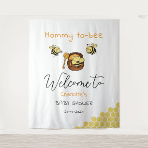 Tenture Jolie petite abeille avec un fond de miel doux