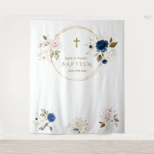 Tenture Jolis jumeaux rose floral blush photo propulseur d
