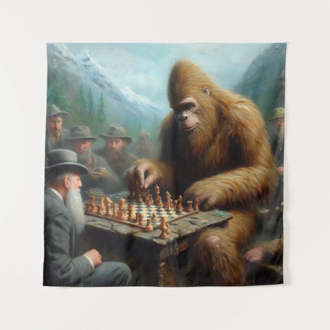 Tenture Jouer aux échecs (Devant)