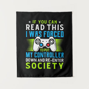Tenture Joueur a été forcé de mettre ma manette