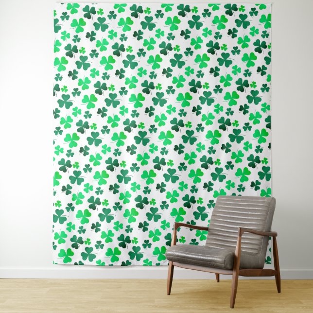 Tenture Jour de la Saint Patrick de printemps vert irlanda (En situation)