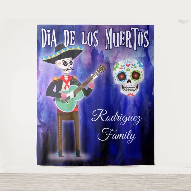 Tenture Jour des morts Dia de Los Muertos Fond pour photos (Devant)