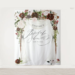 Tenture Journée de mariage champêtre Bourguignon Rose rose