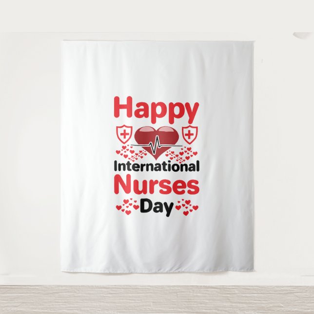 Tenture joyeuse journée internationale des infirmières (Devant)