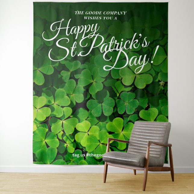 Tenture Joyeuse Saint-Patrick | Fond pour selfie photo (En situation)