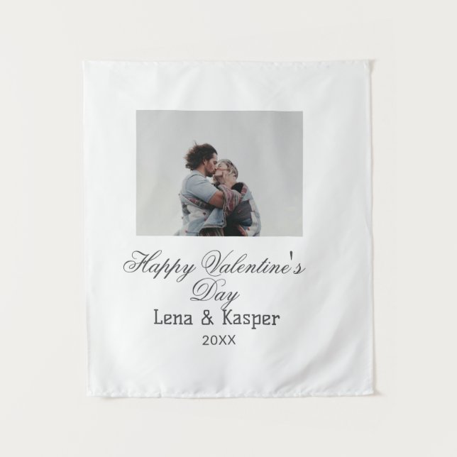 Tenture Joyeuse Saint-Valentin couple photo moderne simple (Devant)