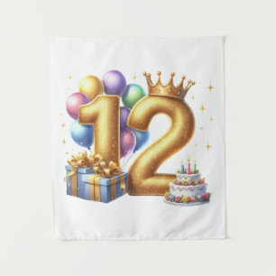 Tenture Joyeux 12e Anniversaire