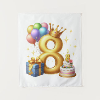 Tenture Joyeux 8e Anniversaire