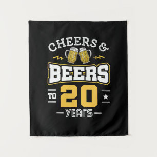 Tenture Joyeux Anniversaire 20 Ans Tchin Et Bières Anniver