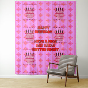 Tenture Joyeux Anniversaire Bonne Journée et une Meilleure