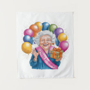 Tenture Joyeux Anniversaire Drôle Nana