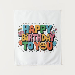 Tenture Joyeux Anniversaire Smiley