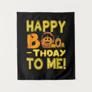 Tenture Joyeux Boo-anniversaire à moi Citrouille Halloween