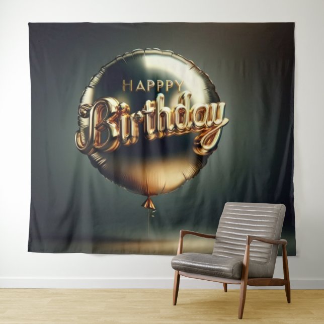 Tenture Joyeux cadre d'anniversaire (En situation (horizontale))