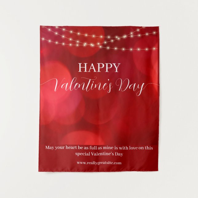 Tenture Joyeux fond de la Saint-Valentin (Devant)