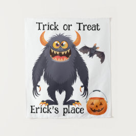 Tenture Joyeux Halloween Monstre Farce ou Friandise