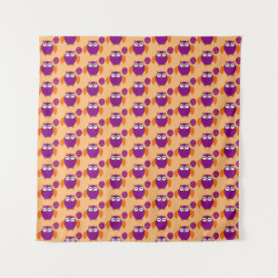 Tenture Joyeux Halloween Party Owl Tapestry