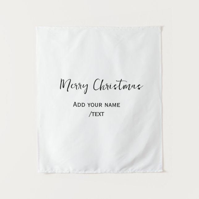 Tenture Joyeux Noël ajouter texte moderne simple (Devant)