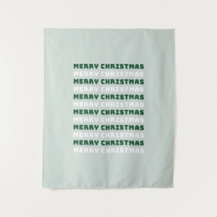 Tenture Joyeux Noël, Art de Noël Vert, Vacances