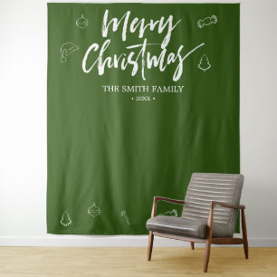 Tenture Joyeux Noël Booth Prop Photo Toile de fond