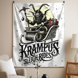 Tenture Joyeux Noël Krampus Krampus Promenades en traîneau