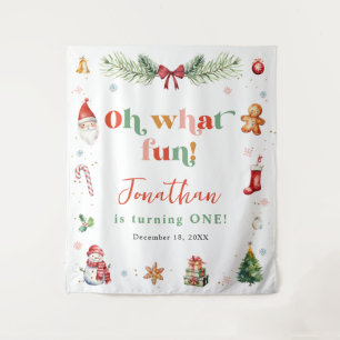 Tenture Joyeux Quelle Amusement Premier Noël Anniversaire 