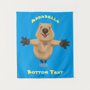Tenture Joyeux sauter quokka dessin animé