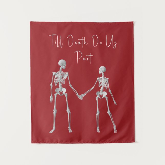 Tenture Jusqu'à la mort Faisons-nous partie Squelette Tapi (Devant)