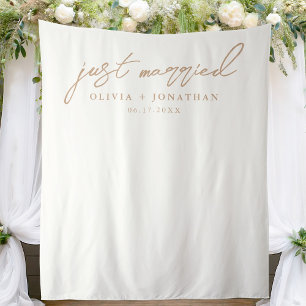 Tenture Juste marié Élégant Mariage de calligraphie Contex