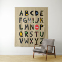 Kaki Cars Alphabet Nursery Salle pour enfants